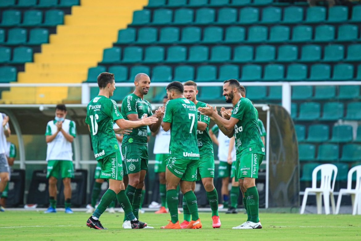 Chape x Figueira comemorando gol