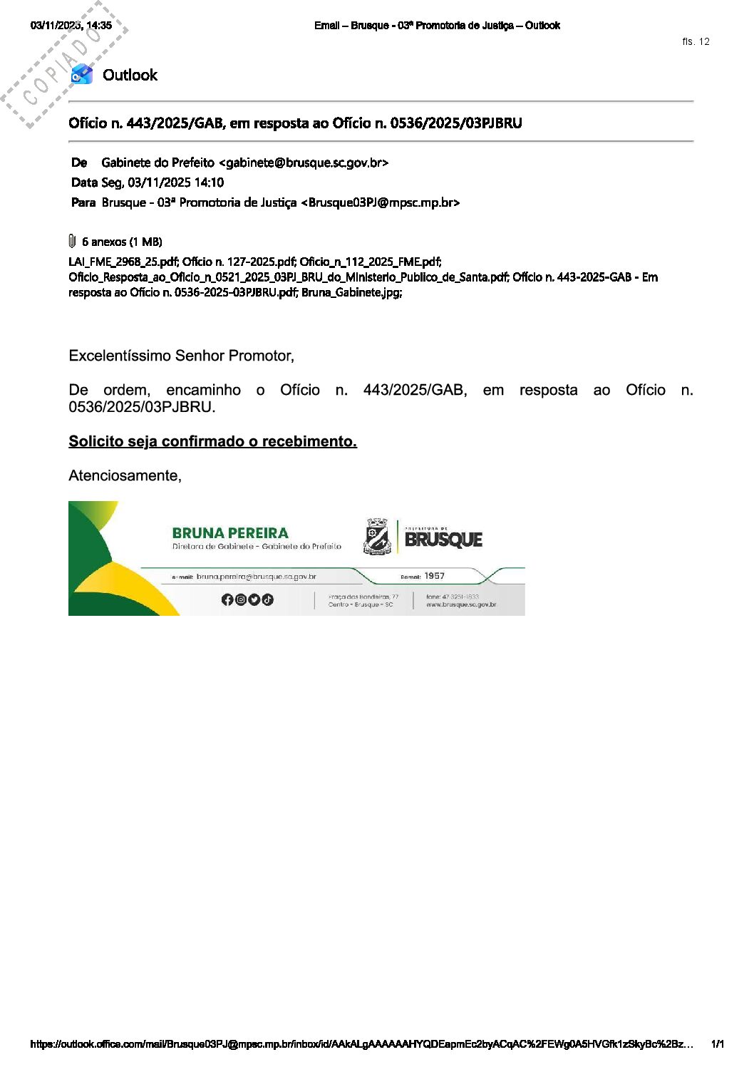 Ofício MP – EsporteSC